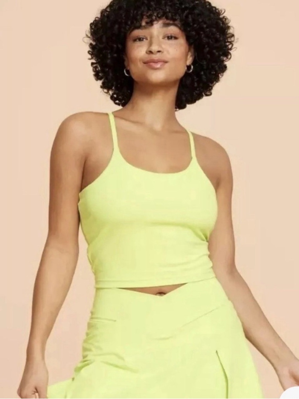 Women’s Lime Green Spaghetti Strap Tank Top